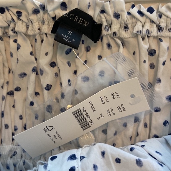 ❗️CLOSET CLOSING❗️NWT J. CREW Cinched-waist poplin tank top blouse polka dot S - Picture 10 of 10
